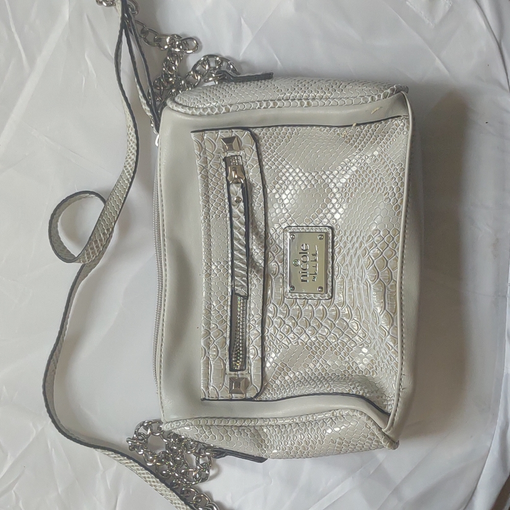 White clutch purse